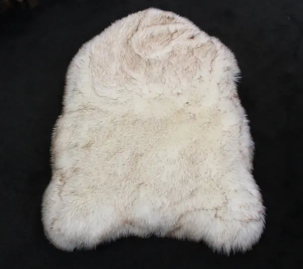 Beige Plush Pet Dog Mat for Resting and Comfort